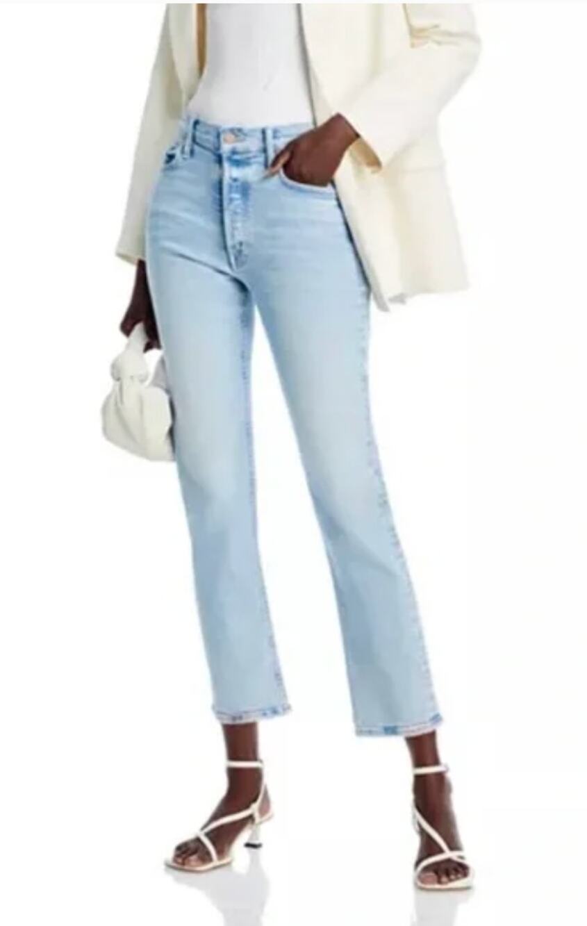 Mother Denim The Tomcat Flood in Big Hair Don't Care Blue Size 28